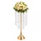 10pcs Crystal Flower Vases Golden Flower Stand Wedding Table Centerpieces Decor